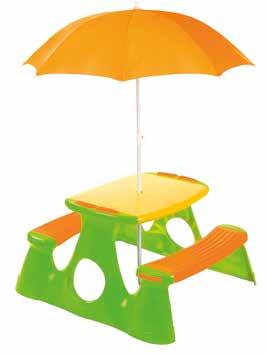 32 33 Kids Furniture T00759 PICNIC TABLE WITH UMBRELLA Picnic table for