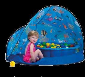 All items can be combined or used separately. Tent has UV protection. Sandpits n.
