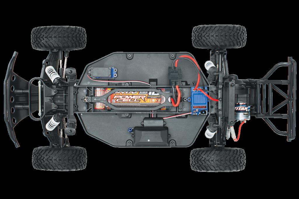 ANATOMY OF THE SLASH Toe Link Front Shock Tower Battery Compartment Chassis Rear Shock Tower Slipper Clutch Front Camber Link Battery Hold-Down Electronic Speed Control Spur Gear Shock Steering Servo