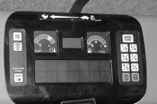 KEYLESS CONTROLLER SETUP (CONT D) Software Version With the key off, press and hold AUX HYD Button (Item ) [A]. The software version will be displayed in the LCD (Item 2) [A].