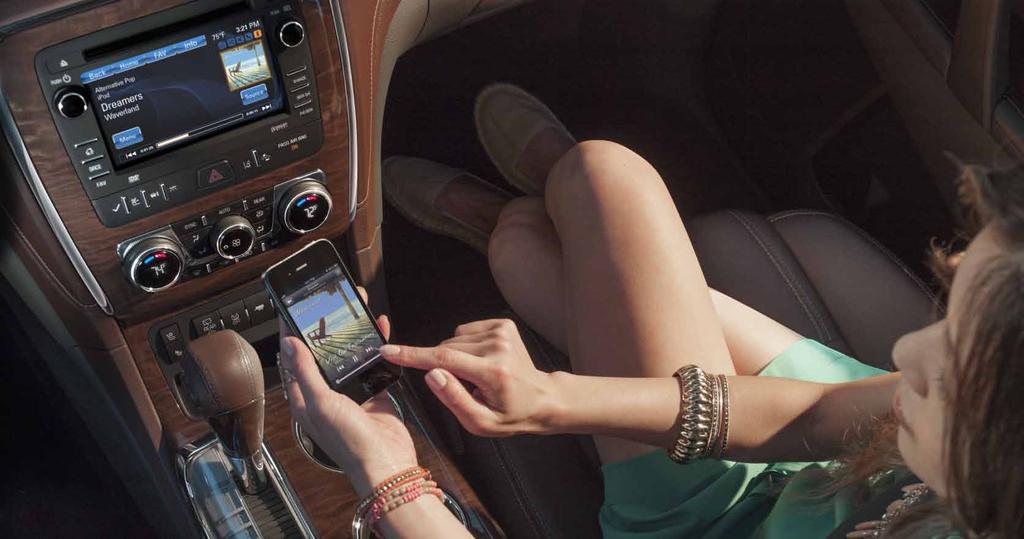 a world of infotainment. with buick intellilink. Your voice is all you need to control the Buick IntelliLink 1 infotainment system. Enclave lets you personalize your listening options.