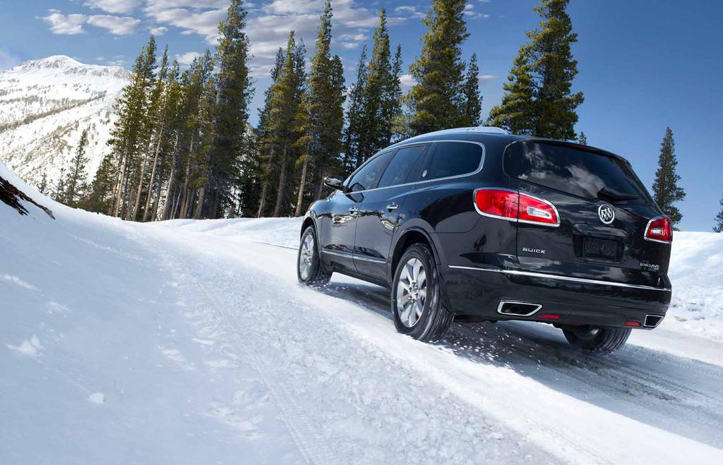 ALL-WHEEL DRIVE 13 WHEN POWER IS IN YOUR GRIP Enclave s available All-Wheel Drive (AWD) constantly monitors traction at all four wheels.