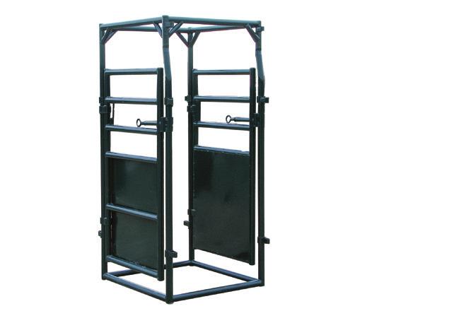 CATTLE EQUIPMENT PALPATION CAGES Hi-Hog offers both a fixed width and an adjustable width palpation cage.