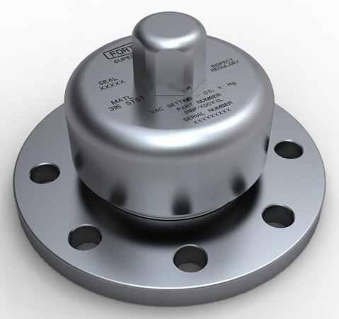 PTFE Lined 80NB Flanged Vacuum Vent Valve PTFE Lined 80mm NB Flanged Vacuum Vent Valve - flange drilling to suit customer requirements. (See Range) Suitable for a vacuum range of between 0.5 Hg to 6.