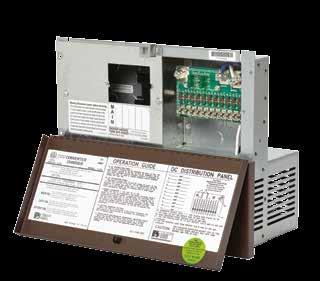 a 30 amp main breaker, one 20 amp circuit breaker & two 15 amp circuit breakers Converter section provides 30 amp DC output,