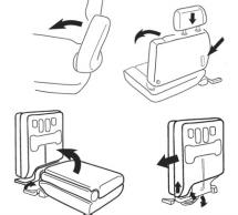Save the dome light assembly for later use in Step C. 4. i.. 12. Passenger side third row seat removal. (Fig. B26) Fig.