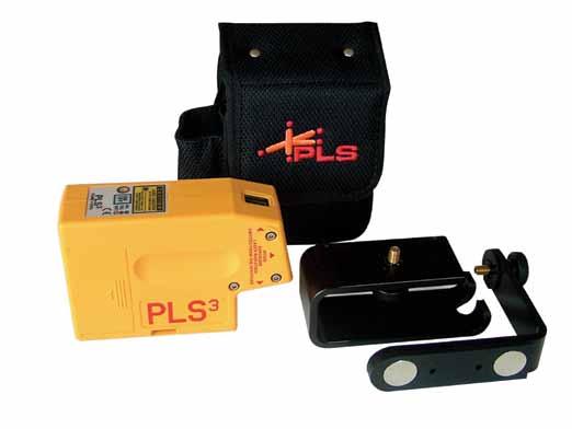 PLS 3 CODE: PLS-60523 PLUMB AND LEVEL POINT-TO-POINT ALIGNMENT The PLS 3 laser provides point-to-point indoors and outdoors alignment information