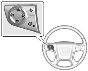 Driving and Operating 9-61 Selecting the Alert Timing The FCA control is on the steering wheel. Press [ to set the FCA timing to Far, Medium, Near, or Off.