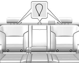 To assist in locating the lower anchors on crew cab models, each seating position with lower anchors has two labels near the crease between the seatback and the seat cushion.