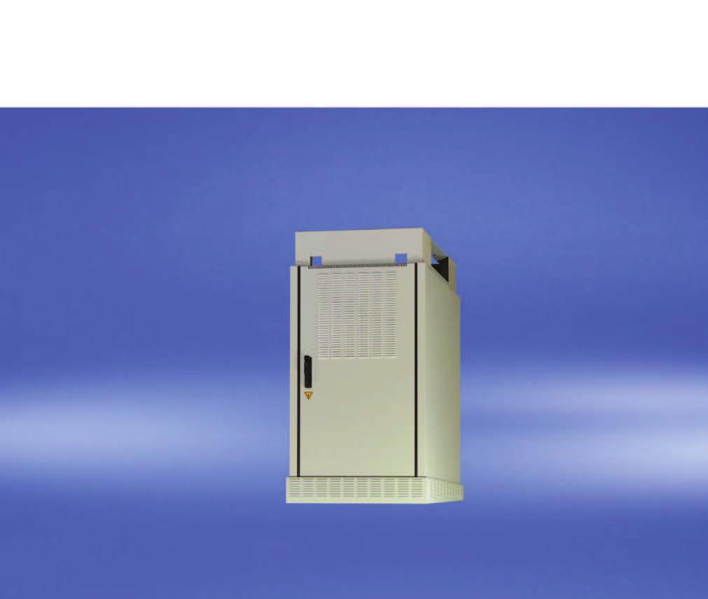door AC/DC power distribution installed laterally beside 19" plane 41608004 Wimax Base station for Wimax applications "Unibody" concept with special base for easy