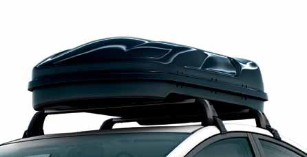 Luggage box (luxury) An aerodynamic design with big interior dimensions and a luxury finish inside