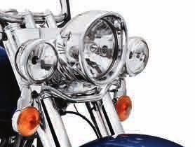 Kit includes fasteners, wiring, and windshield mounting hardware. 68000069 Required for installation of Custom Auxiliary Lighting Kit P/N 68000051 on Fat Boy and Slim models. A. CUSTOM AUXILIARY LIGHTING KIT (SHOWN WITH AUXILIARY LAMP BULB KIT) B.