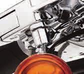 FRONT TURN SIGNAL RELOCATION KIT FOR FX SOFTAIL AND DYNA WIDE GLIDE MODELS Allows the relocation of the front turn signal from the