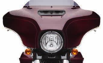 Formed to follow the contour of the bat wing fairing, the slim strip of lamps adds a strong visual element to the