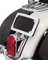 Designed to replace the Original Equipment black license plate bracket, installation requires no drilling or rewiring.