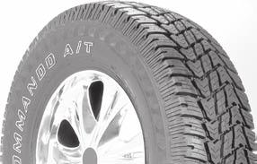 National Commando A/T Popular and versatile tread design agrees with the road and invites the turf Independent tread blocks are spaced out to channel water and kick out mud or snow for superior