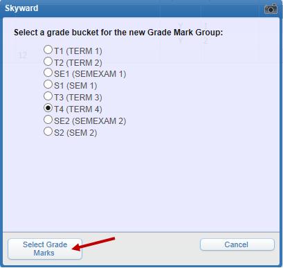 Access to this button is based upon the Gradebook Configuration for the