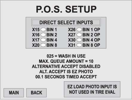 Chapter 5 Operator Interface/Wash Setup Screens Setup Setup / POS (Point of Sales) This section is for setting up communication with the P.O.S. and setting up your Accept method.