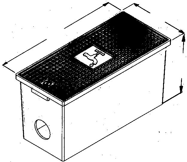 Two types of covers: - Cover fitted to the trough by 4 stainless steel screws and fibre glass reinforced polyester chamber to ease meter reading.