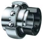 The self-locking collar and the setscrew inner bearing designs provide easy mounting.
