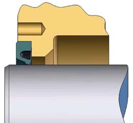 Split the seal along the axis of rotation (shown in Fig. 66) and place the seal around the shaft. Beginning with the split ends, insert the seal into the housing bore.