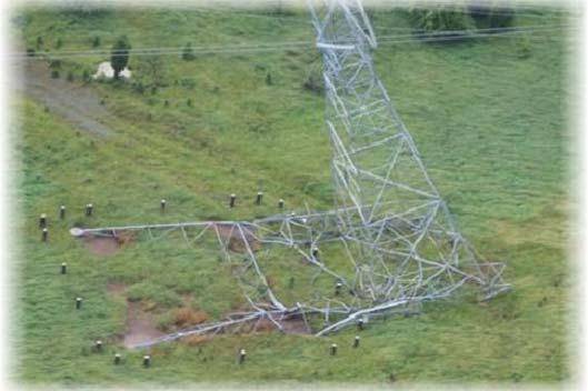 June 4, 2008 500kV Tower Collapse On June 4, 2008 at 14:11 EST two 500kV transmission lines tripped and locked out (cause was a tornado) Helicopter patrols located a leaning tower.