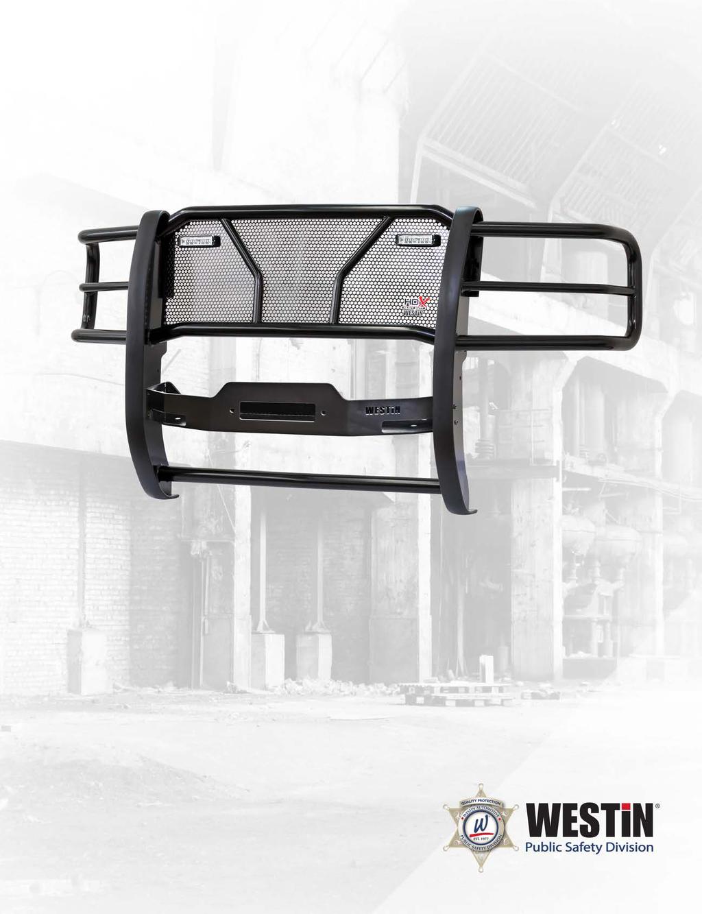 HDX WINCH MOUNT GRILLE GUARD Westin s HDX Winch Mount Grille Guard attaches directly to the vehicles frame for maximum strength.