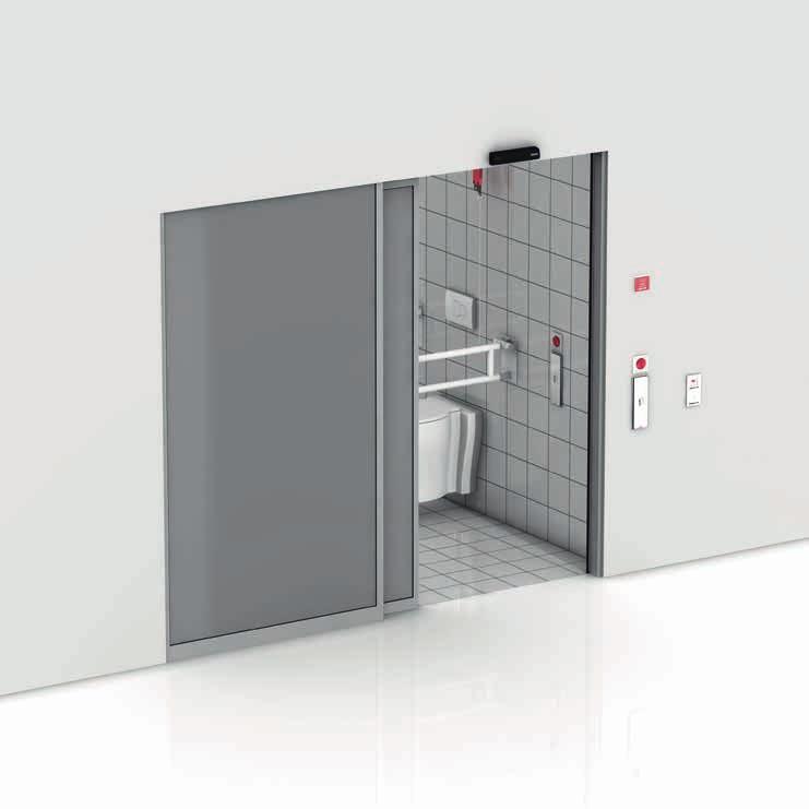 GEZE SLIDING, TELESCOPIC AND FOLDING DOORS Special solutions Toilets for the disabled Toilets for the disabled must be designed in such a way that people with all sorts of different handicaps can use