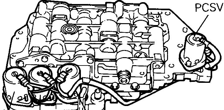 23C-112 F4A3, W4A3 - Valve Body (3) Secure the lower valve body with mounting bolts and then remove the special tool.