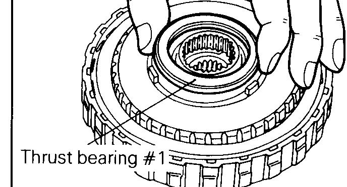 . I 23C-44 F4A3, W4A3 - Transaxle - FWD 44. Fit the thrust washer on the return spring of the end clutch. 45. Install the end clutch hub on the end clutch assembly.