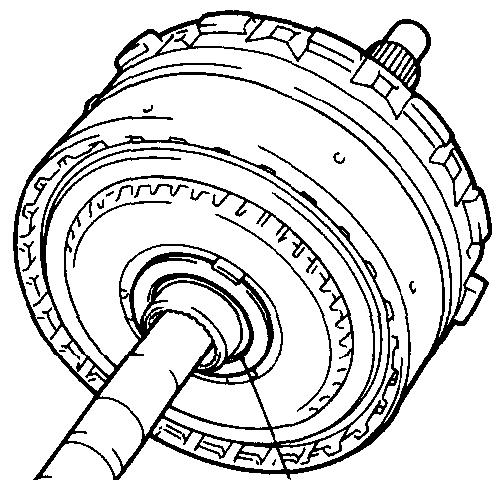 F4A3, W4A3 - Transaxle - 4WD 23C-73 41. Install thrust bearing #4 and thrust washer #2 on the rear clutch. 42. Combine the rear clutch assembly and the front clutch assembly. TFA027C 43.