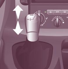 Gearboxes and steering wheel 41 AUTOMATIC GEARBOX Selecting positions - Move the lever select a position.