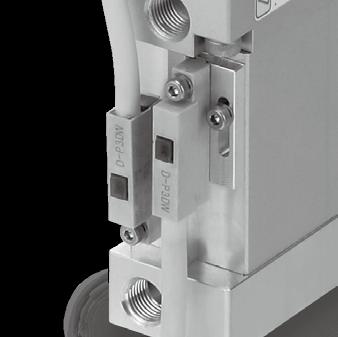 with lock mechanism, which prevents workpiece drops during emergency stops, can be selected.