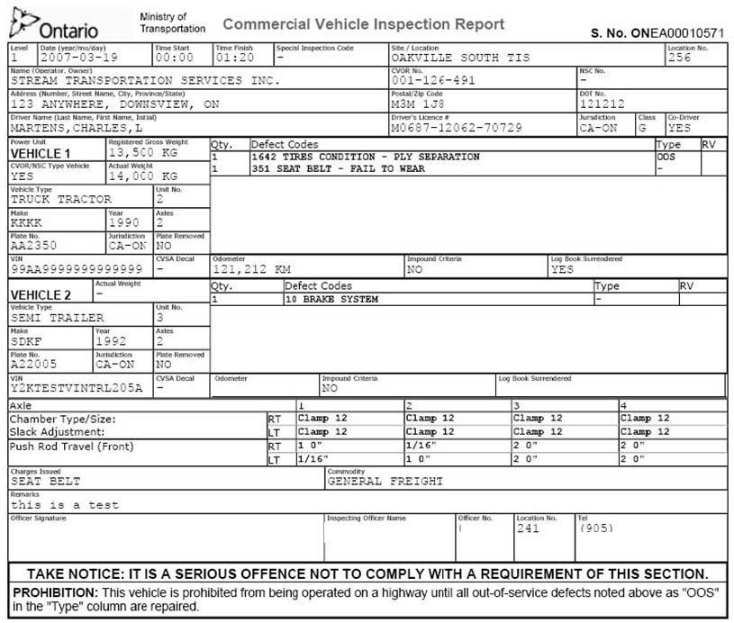 Appendix F Forms Inspections The purpose of this section of the public guide is to identify critical vehicle inspection items and provide a list of vehicle and driver categories.