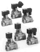 Water Hammer Relief, Pilot Operated Port Solenoid Valve Series VXR//3 For Water and Oil N.C. Variations Normally closed (N.C.) Normally open (N.
