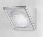 Small Triangolo Diamond in polycarbonate in rectified and tempered glass Class II for code 4180 4180 4184 4183 Dulux El G23 G24d-1 75 11 120 mm 2x7 2x13 L max B C Large Triangolo Diamond in aluminium