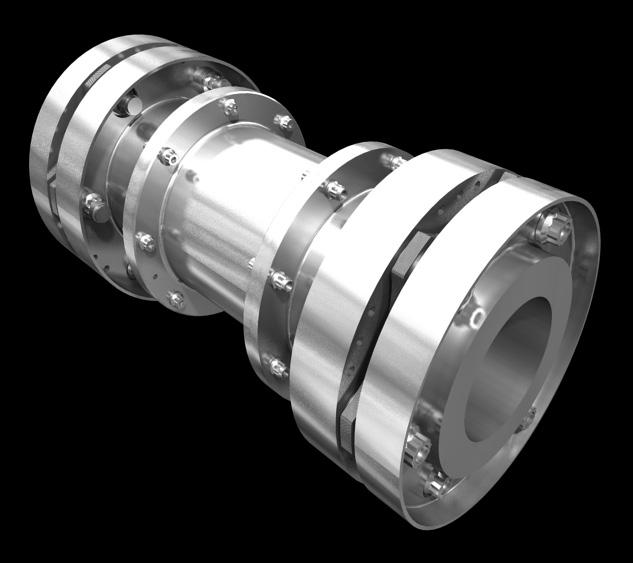 A High Strength Stainless Steel Flexible Membranes B Overload Collars C Trim Balance Holes D Shrouded Bolts A C B D Product Description John Crane s Metastream HSRE/HLRE/HTRE reduced moment couplings
