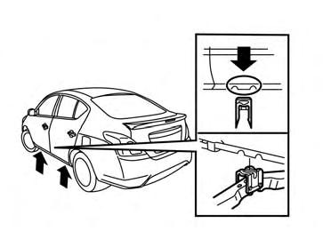 Do not use the jack provided with your vehicle on other vehicles. The jack is designed for lifting only your vehicle during a tire change. Use the correct jack-up points.