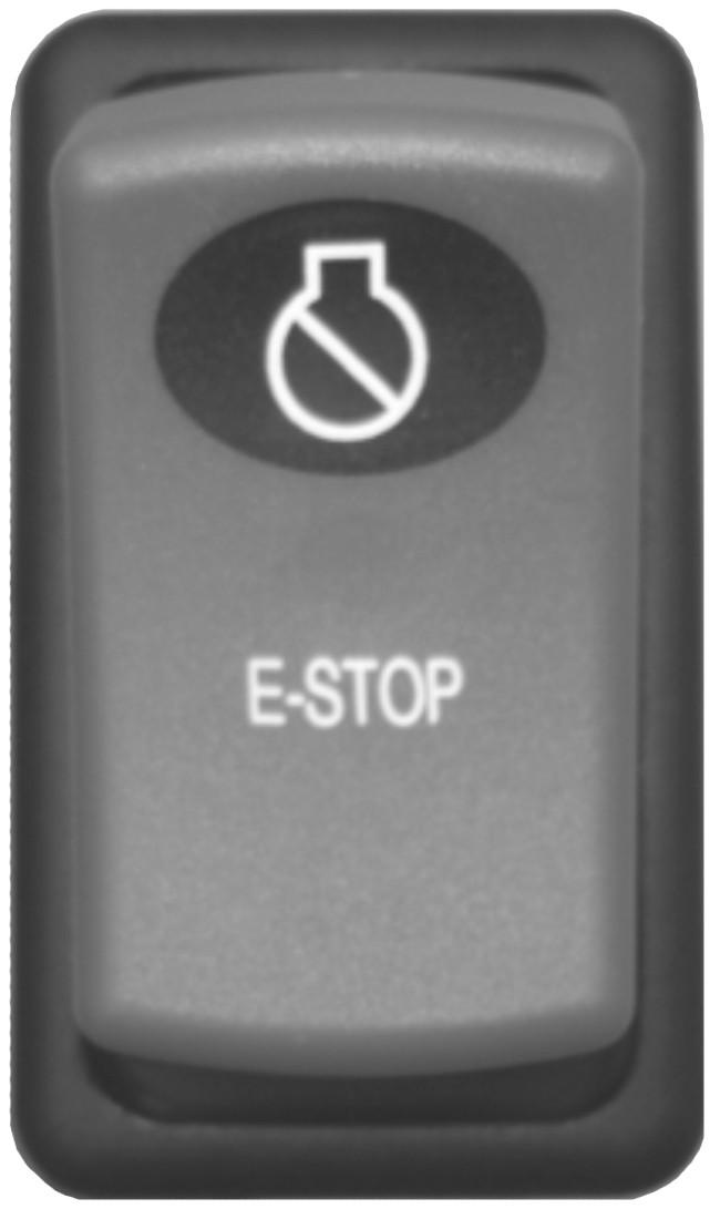 Section 2 - Getting to Know Your Power Package Emergency Stop Switch An emergency stop (E stop) switch is used to turn off the engines in an emergency situation, such as a person overboard or a