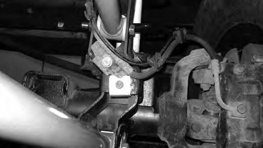 Make the brackets parallel to the axle. Tighten securely. 48. Install the sway bar link with the small bushings into the stem eliminator bracket with 3/8 hardware. 49.