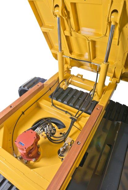 This feature improves the operator comfort and the service life of the undercarriage components.