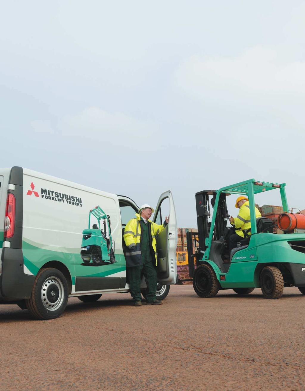 you ll never work alone Like any product bearing the Mitsubishi name, our materials handling equipment benefits from the huge resources and cutting-edge technology of one of the world s largest