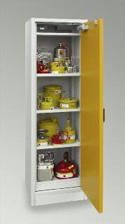 HAZARDOUS SUBSTANCES CABINETS as per EN 14470-1 (TYPE 30) SiS Type 30 / 600 and AUS Type 30 / 1100 FT Approved for storage of flammable liquids at the workplace as per EN 14470-1 (Type 30) and TRbF