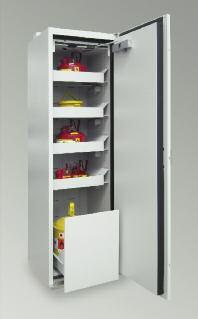 HAZARDOUS SUBSTANCES CABINETS WITH TROUGH-SHAPED SHELVES (TYPE 90) SIS TYPE 90 / 600 ES Approved for storage of flammable liquids at the workplace as per EN 14470-1 (Typ 90) und TRbF 20 - L Whole