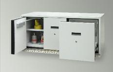 SAFETY UNDERBENCH CABINETS as per EN 14470-1 (TYPE 90) AUS TYPE 90 / 1400 Approved for the storage of flammable liquids at the workplace as per EN 14 470-1 (Type 90) and TRbF 20 - L Allows to be