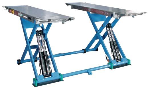 shortlift 2500-4 Space saving and mobile for use in tyre service shortlift 2500-4 Mobile scissor lift with 2.