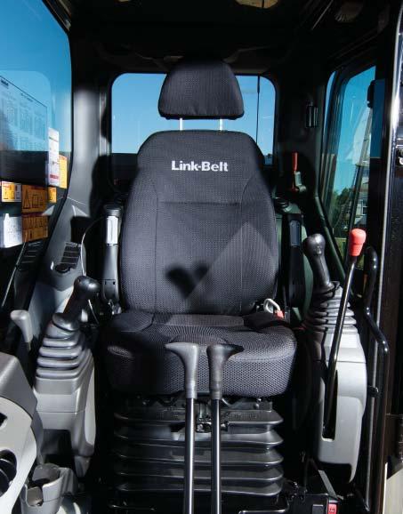 Mechanical suspension is standard, with air suspension, seat tilting adjustment and seat heaters available as options.
