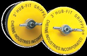 Hub-Fit Gripper Clean-Out Gripper Hub-Fit Gripper Plug Features: Ideal for use in hub fittings and in bell-end pipe Pressure rated for conducting DWV