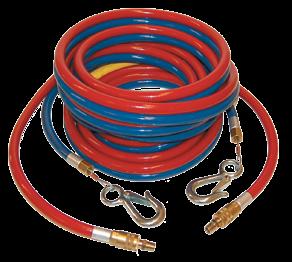 Air-Loc Pressure Testing Hoses Triple Hose The 3/8" diameter hose assembly is used to connect the Air-Loc Panel to the front plug. Triple hose is color-coded, making connections easy to understand.