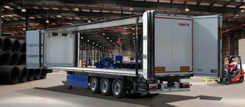 When it is completely opened, you have access on both sides to almost the whole of the loading width of your trailer.